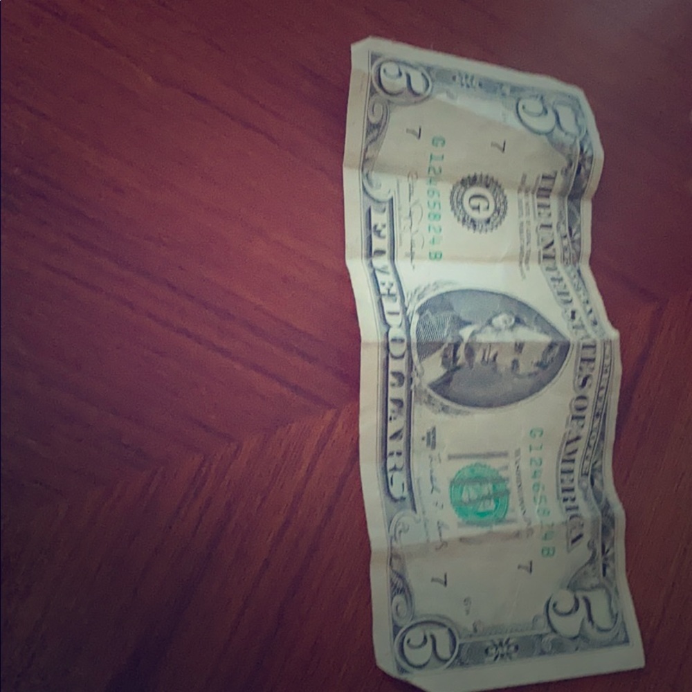 1988  five dollar bill